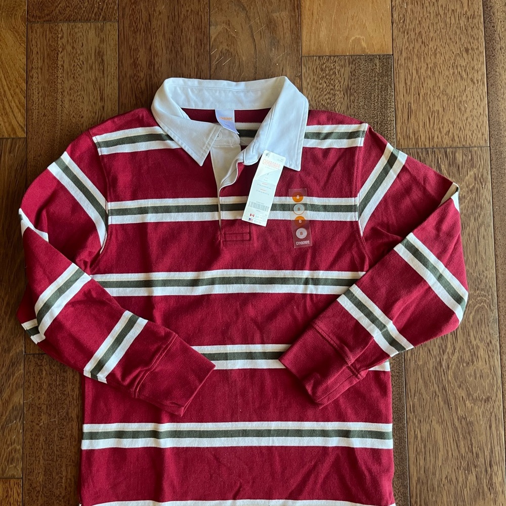 Gymboree Red and White Striped Long Sleeve Shirt